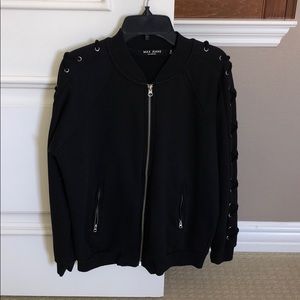 max jeans black zip up jacket